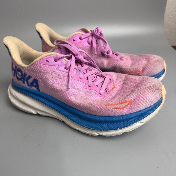 HOKA Clifton 9 Running Shoe Women 8B F27223C‎ Violet / Pink / Blue - Picture 1 of 11